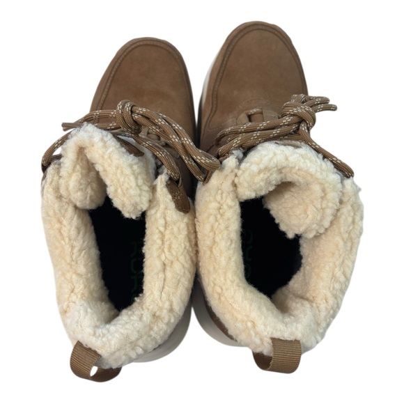 KURU Atom Lumi Boots Womens Size 10.5 Chestnut Brown Suede Faux Fur Snow Winter - Picture 4 of 14